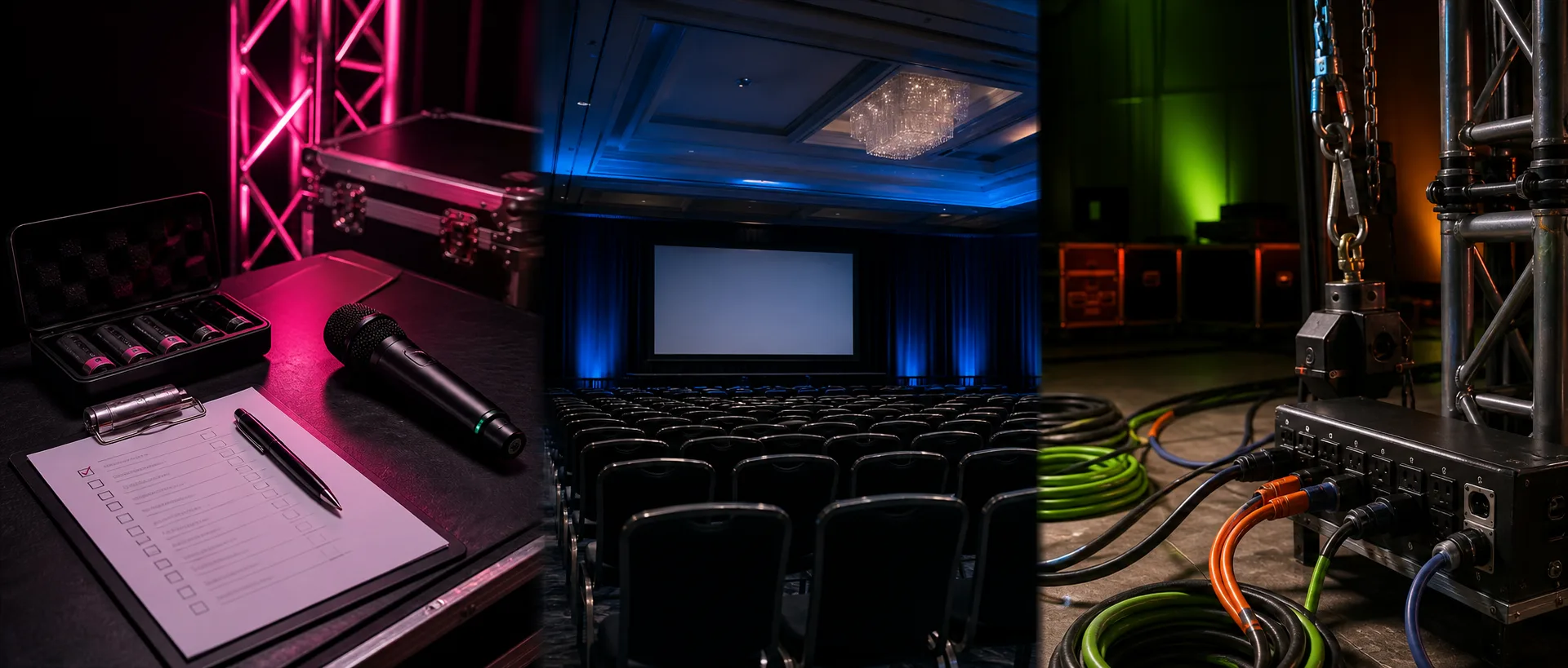 Three common event production risks: room, schedule, and show control